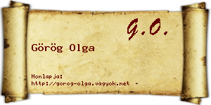 Görög Olga névjegykártya