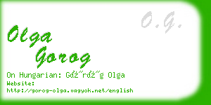 olga gorog business card